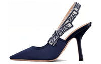 DIOR J'Adior Slim Heel High Heels 10cm Women's Blue Black