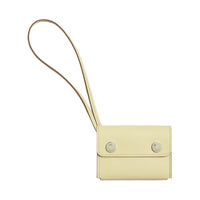 HERMES Hermèsnap Swift Leather Card Holder Women's Milton Yellow