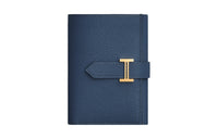 HERMES Bearn Epsom Calfskin Wallet Women's 7U Navy Navy