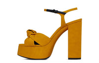 SAINT LAURENT Chunky Heel High Heels Women's Yellow