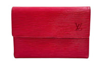 LOUIS VUITTON Epi Leather Wallet Women's Castile Red