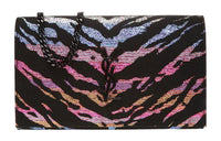 SAINT LAURENT Polyester Wallet Crossbody Bag Shoulder Bag Women's Black