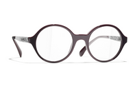 CHANEL Eyeglass Frames Unisex Dark Red