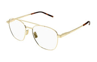 SAINT LAURENT Metal Aviator Sunglasses Unisex Gold