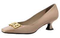 LOUIS VUITTON Rotary Chunky Heel High Heels 4.5cm Women's Umber