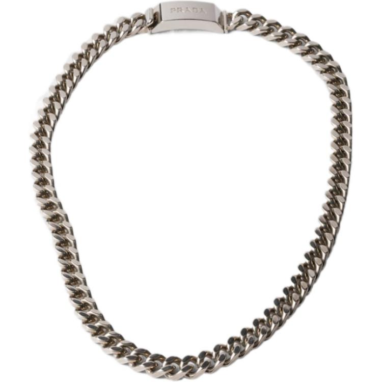 PRADA 925 Sterling Silver Necklaces Men's Silver