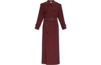 SAINT LAURENT Coats Women's Burgundy