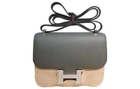 HERMES Constance Epsom Leather Shoulder Bag Crossbody Bag Mini Women's Almond Green