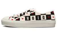 DIOR Walk'n'DIOR Canvas Shoes Women's Low Top Black/Beige/Red
