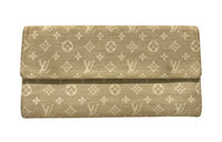 LOUIS VUITTON Sarah Leather Wallet Unisex White & Beige White & Ivory