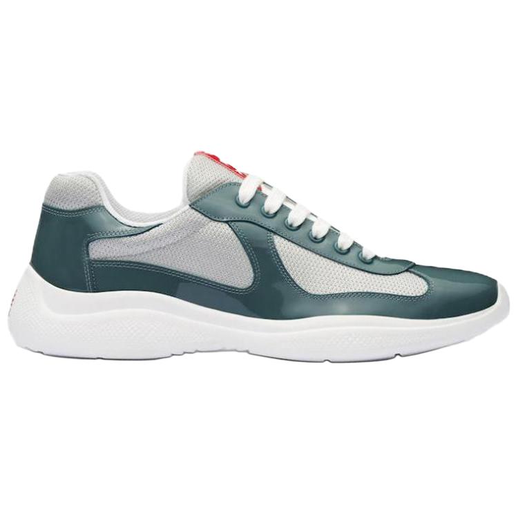 PRADA America's Cup Low-Top Casual Shoes Men's Silver Green