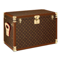 LOUIS VUITTON Trunk Coated Canvas Soft Box Storage Box Unisex Brown