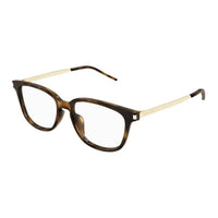 SAINT LAURENT Acetate Square Eyeglass Frames Unisex Havana Color
