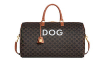 CELINE Triomphe Canvas With Leather Travel Bag Unisex Tan