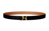 HERMES Leather Belts Women's Black/Brown
