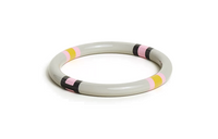 HERMES Horn Lacquered Wood Bangles Women's Gray