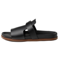 HERMES Slide Slippers Men's Black