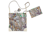 HERMES Silk With Swift Calfskin Handbag, Shoulder Bag Women's
