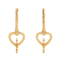 CELINE Brass Earrings Women's Gold