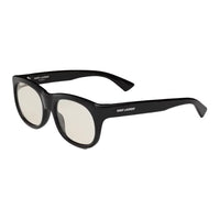 SAINT LAURENT Acetate Nylon Irregular Shape Sunglasses Unisex Black