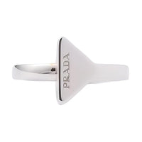 PRADA Metal Rings Women's Gray White Steel