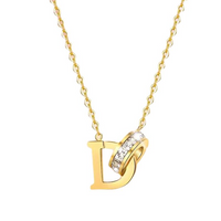 DIOR Titanium Steel Crystal Necklaces Unisex Gold