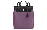 HERMES Herbag Zip Canvas With Hunter Cow Leather Handbag Backpack Women's Black/Grenadine/Indigo Blue