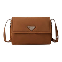 PRADA Re Nylon Recycled Nylon Messenger Bag, Crossbody Bag, Shoulder Bag Medium Size Women's Brandy Brown