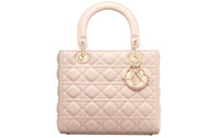 DIOR Lady Dior Cannage Lambskin Dior Bag Shoulder Bag Medium Size Women's Cherry Blossom Pink