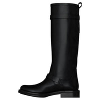 SAINT LAURENT River Round Toe Buckled Boots Women's