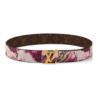 LOUIS VUITTON Brand Logo Leather Belts Men's Pink Width: 4CM