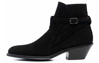 SAINT LAURENT Buckled Strap Ankle Boots