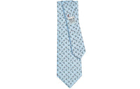 HERMES Ties Men Sky Blue/Dark Gray/Light Gray