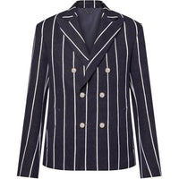 LOUIS VUITTON Double-Breasted Linen And Cotton Blend Tailored Jacket