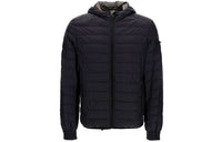PRADA Solid Color Hooded Down Jacket Men's Black