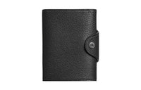 HERMES Iliade Chamkila Goat Skin Card Holder Mini Women's Black