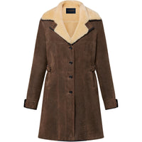 LOUIS VUITTON Button-Up Shearling Coat