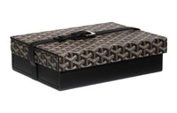 GOYARD MONTRES Canvas With Leather Storage Boxes Men's Black