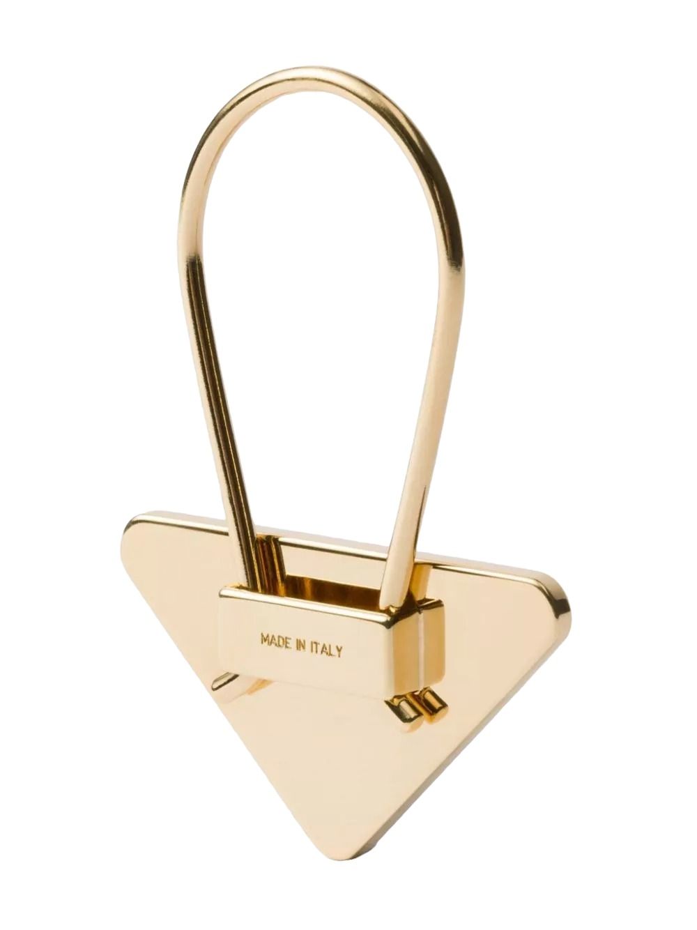 PRADA FW25 Lacquered Keyring 'Black Gold' 1PS063-66A-F019F