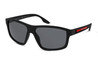 PRADA Injection Molded Irregular Shape Sunglasses Men's Black