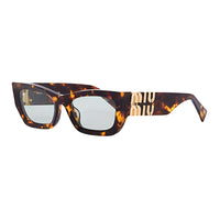 MIU MIU Acetate Rectangular Sunglasses Women's Havana Color