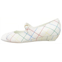 CHANEL 23C Early Spring Flat Mary Jane Shoes Women's White