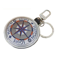 LOUIS VUITTON Canvas Keychains Men's Silver