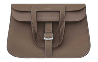 HERMES Halzan Leather Horseshoe Bag, Shoulder Bag, Crossbody Bag Women's