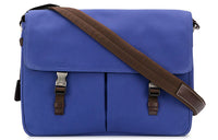 PRADA Cotton Shoulder Bag Men's Blue