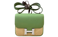 HERMES Constance Epsom Leather Shoulder Bag Crossbody Bag Mini Women's Avocado Green