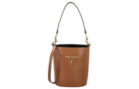 PRADA Leather Shoulder Bag Crossbody Bag Handbag Women's Brown