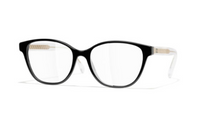 CHANEL - Irregular Shape Eyeglass Frames Women's Black