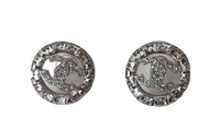 CHANEL Stud Earrings Women's Silver
