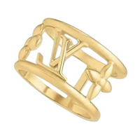 LOUIS VUITTON Metal Rings Women's Gold
